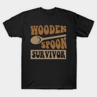 Wooden Spoon Survivor Funny Italian Joke Humor Wooden Spoon T-Shirt